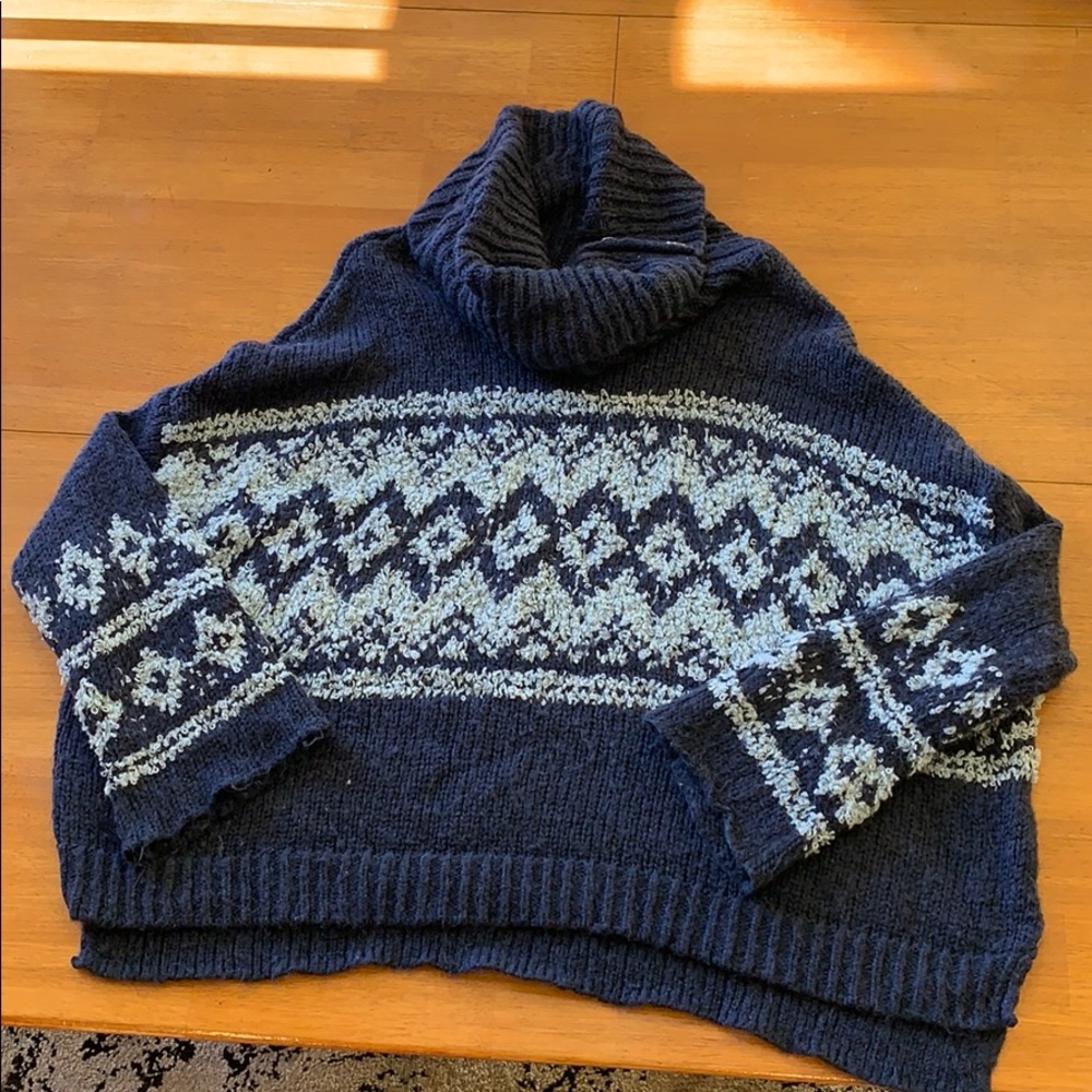 Blue free people sweater